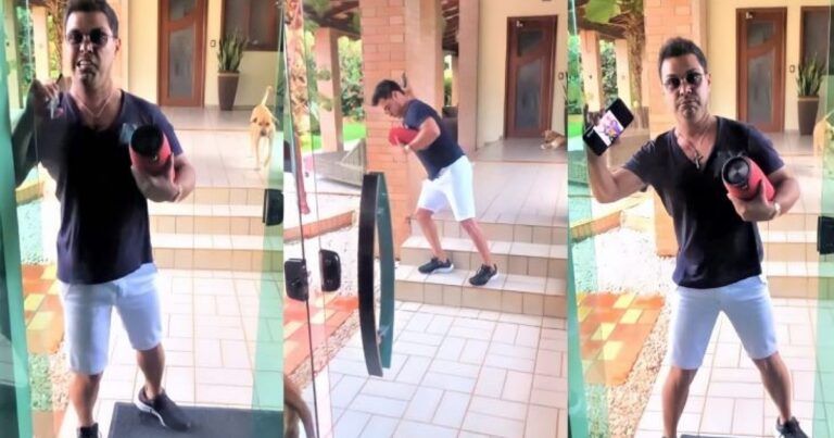 Zezé Di Camargo surge ‘bêbado’ em vídeo e recebe elogios da esposa: ‘Amo ele… O melhor’