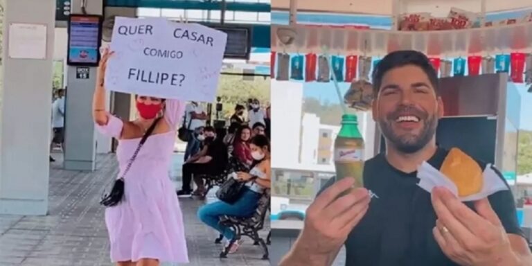 Mulher toma atitude e pede namorado em casamento, porém acaba ganhando uma coxinha como resposta