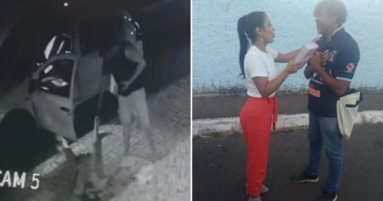 Novo vídeo mostra morador de rua sendo agredido por personal em outro ângulo e esposa saindo do carro