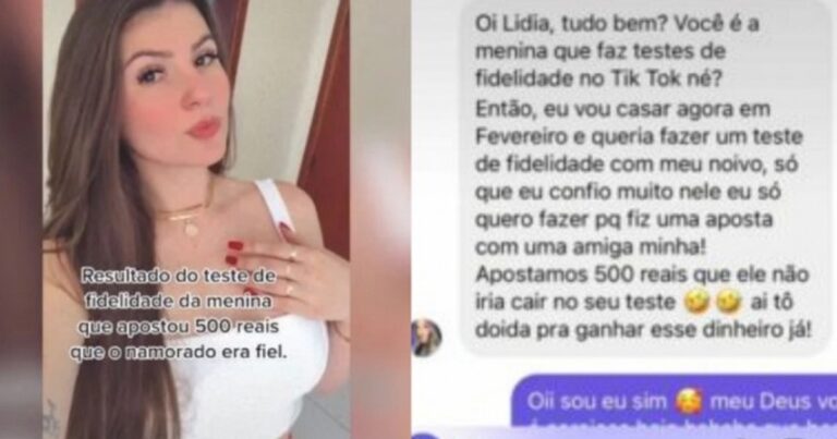 Mulher aposta com amiga que noivo é fiel e perde R$ 500 após teste de fidelidade: ‘Eu confio muito nele’