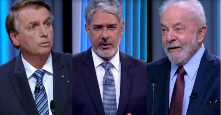 Bolsonaro berra com Lula em debate na Globo e Bonner é obrigado a desligar microfone: “Respeite as regras”