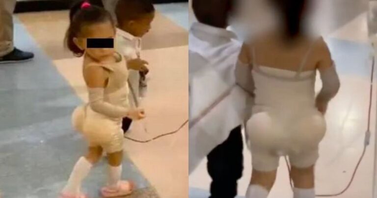 Mulher é criticada por levar a filha a festa do Halloween com ‘fantasia de lipo’