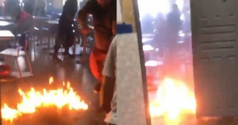 Video: aluno de 12 anos comete atentado em escola e tenta incendiar professor e colegas