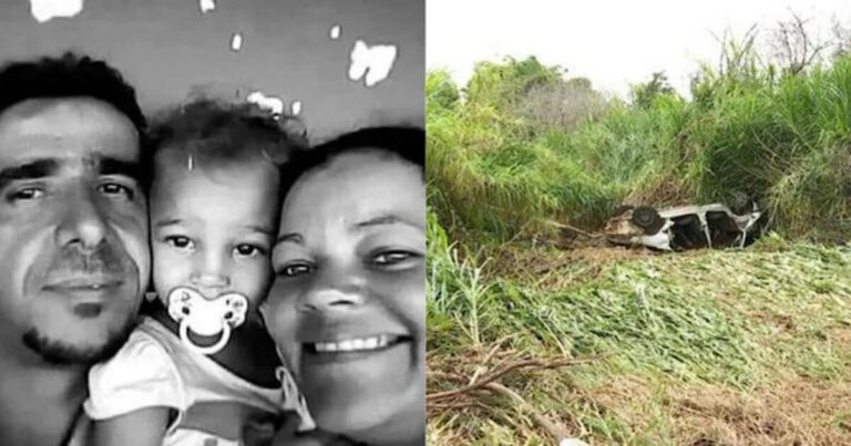 Pai, mãe e filha de seis anos são encontrados sem vida dentro do carro