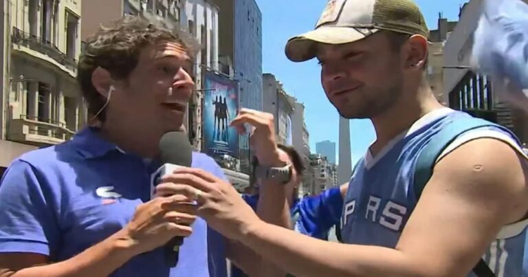 Repórter da Rede Globo passa sufoco ao vivo e é xingado por argentino durante cobertura da Copa do Mundo
