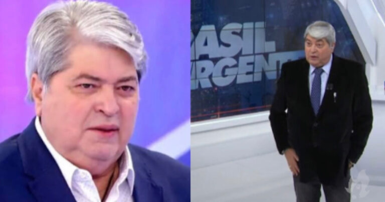 Datena abre jornal se queixando ao público e revela o que vem acontecendo com ele: “Está difícil falar”