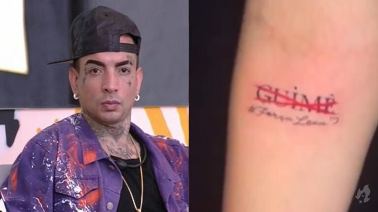 Fã de MC Guimê rabisca tatuagem com nome dele e web não perdoa: “Vergonha”