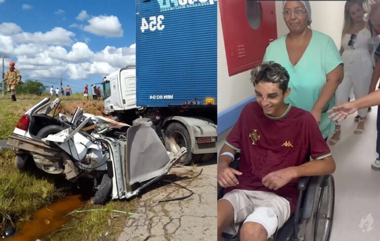 Milagre: Após 15 dias internado, jovem que perdeu pais e cinco irmãos em acidente com carreta recebe alta; vídeo