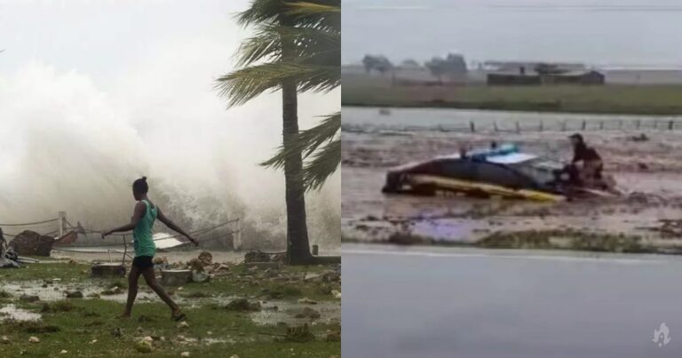 Viatura e policial da PRF é arrastada pela água em estrada durante chuva forte; vídeo