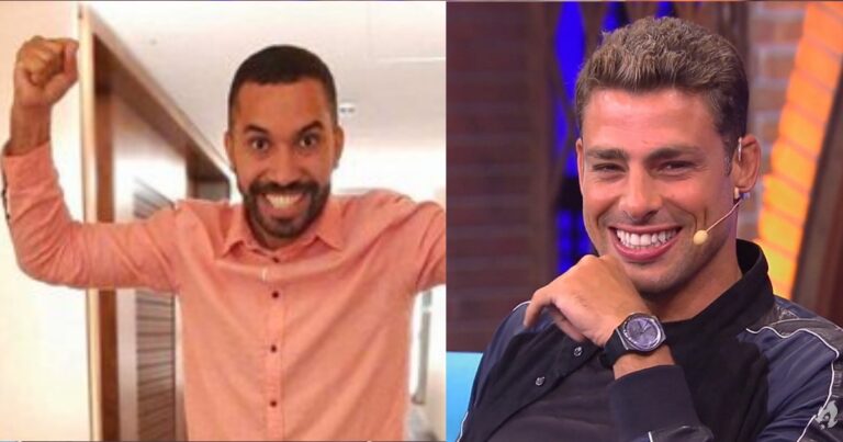 Gil do Vigor se anima com a presença de Cauã Reymond no Mais Você: ‘Às vezes ele me faz pecar’