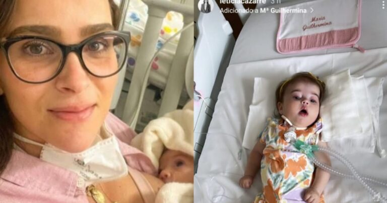 Letícia pede orações para a filha caçula com Juliano Cazarré