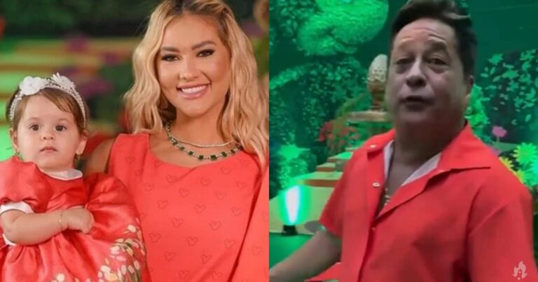 Leonardo debocha da festa da neta e ”reclama” da falta de comida; vídeo