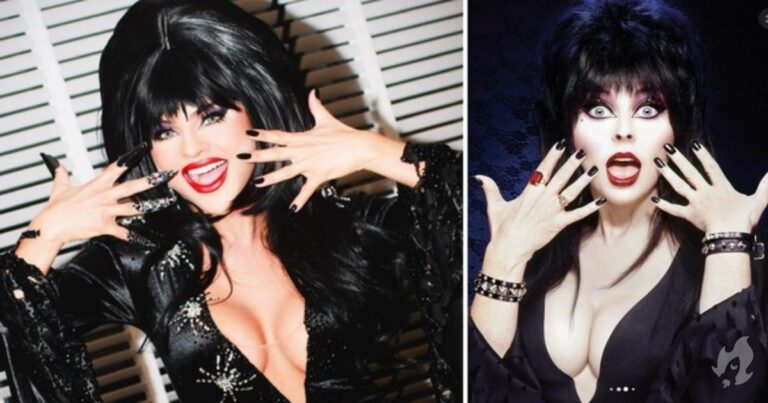 Mileide Mihaile encanta no “Aviões Fantasy” ao se transformar em Elvira, a Rainha das Trevas