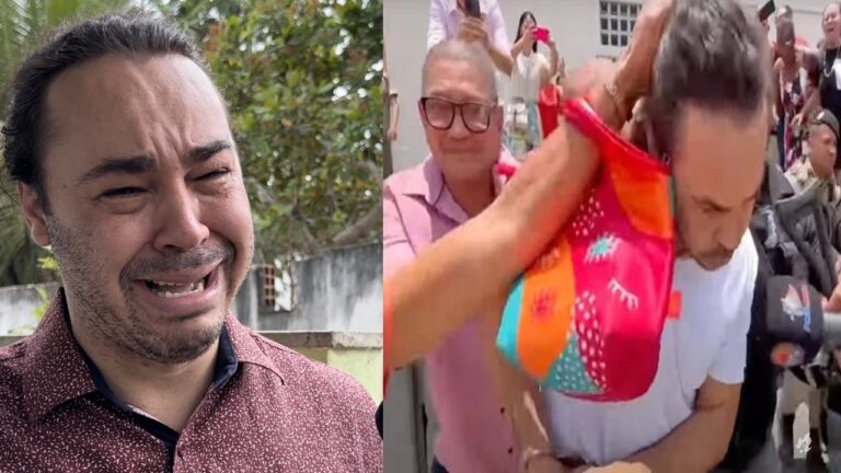 Vídeo: Marido de cantora Sara Mariano é agredido em saída tumultuada de fórum