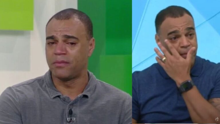 Denílson chora ao vivo ao desabafar sobre situação com o pai: “Esse não é o meu filho”.