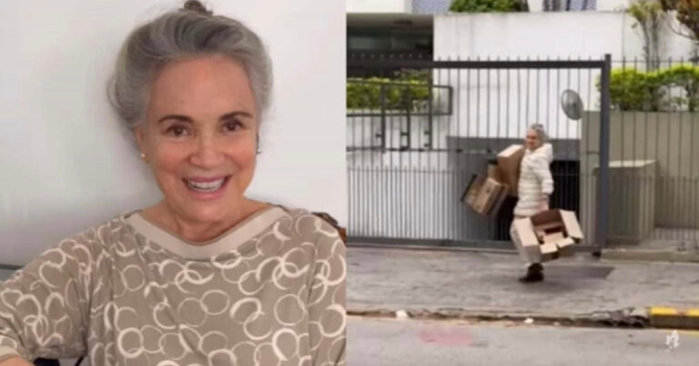 Demitida da Globo e sem cargo no governo, Regina Duarte é vista catando papelão