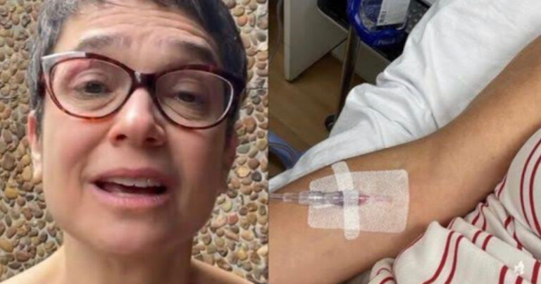 Sandra Annenberg passa sufoco, pede socorro e vai parar em hospital