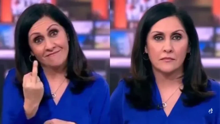 Jornalista começa telejornal mostrando o dedo do meio e momento viraliza; vídeo