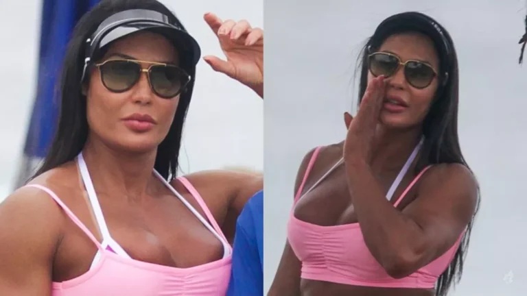 Gracyanne Barbosa se torna atração principal na praia ao lado da irmã gata