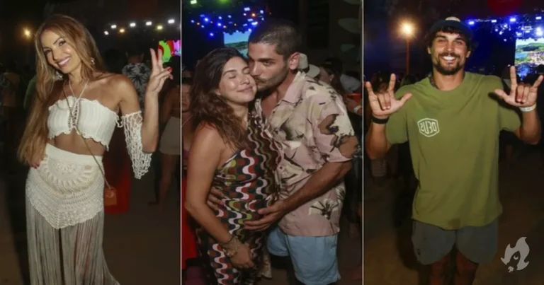 Fernanda Paes Leme, Patrícia Poeta e outros famosos aproveitam noitada em Fernando de Noronha