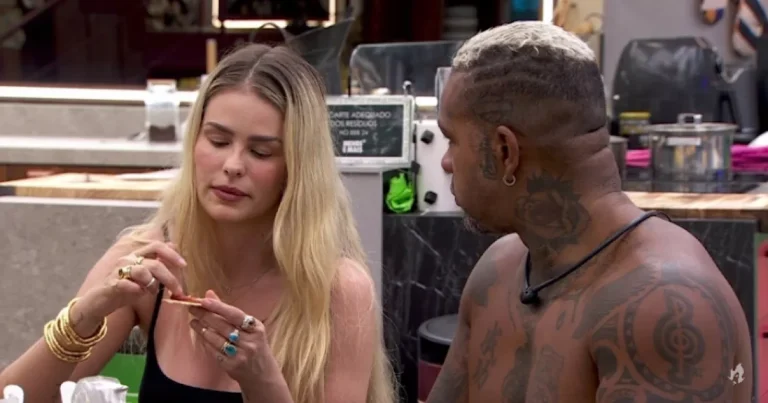 BBB24: Yasmin Brunet ‘discute’ com Rodriguinho após comentário sobre compulsão alimentar: ‘Por quê, Rodriguinho?’