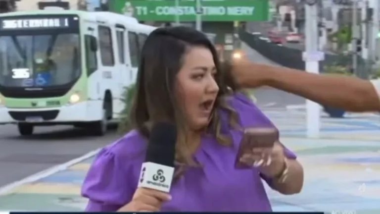 Homem tenta agredir repórter da Globo em entrada ao vivo em Manaus
