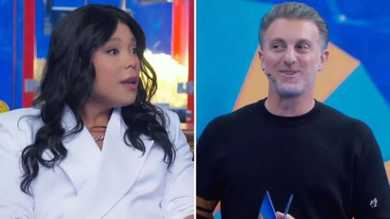 Blogueirinha ‘alfineta’ Luciano Huck no ‘Domingão’: “Cobrindo férias do Faustão”