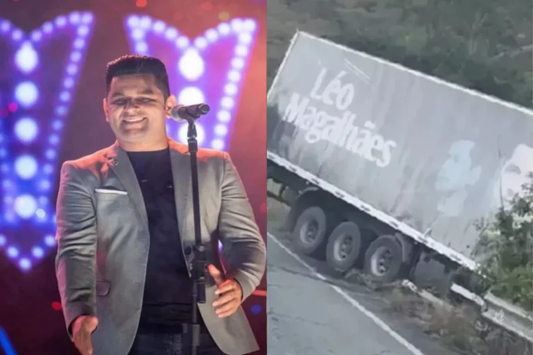Carreta do cantor Léo Magalhães se envolve em acidente na Bahia