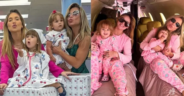 Virgínia vai para Orlando com as filhas e sogra Poliana para comprar enxoval luxuoso para novo bebê