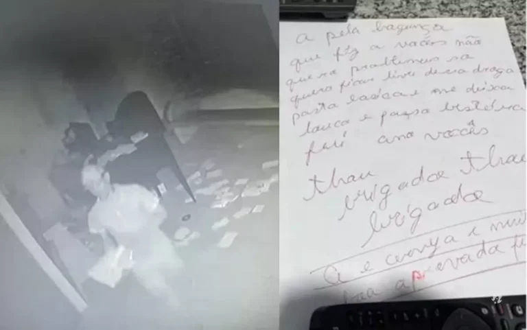 Após furtar estabelecimentos em GO, ladrão deixa bilhete com mensagem surpreendente: “Quero ficar”