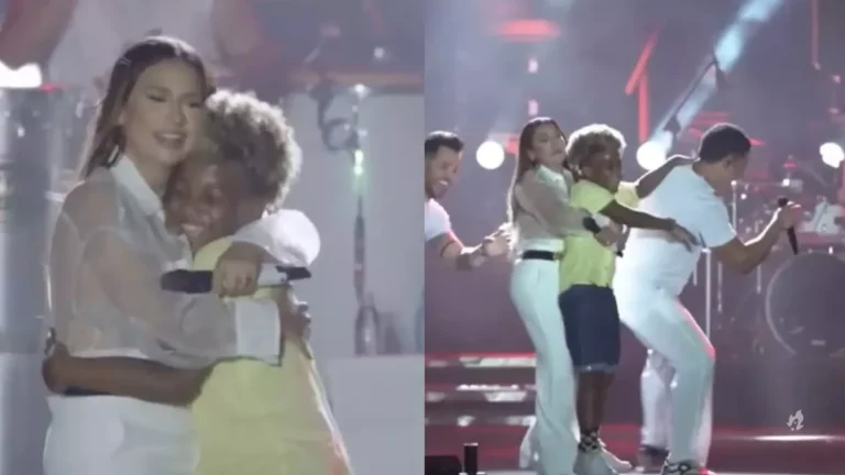 Vídeo: Simone Mendes leva tombo ao tentar dançar com criança no palco
