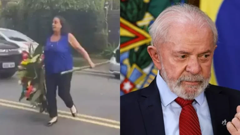 Vídeo: mulher leva flores de enterro à casa de Lula e acaba sendo presa