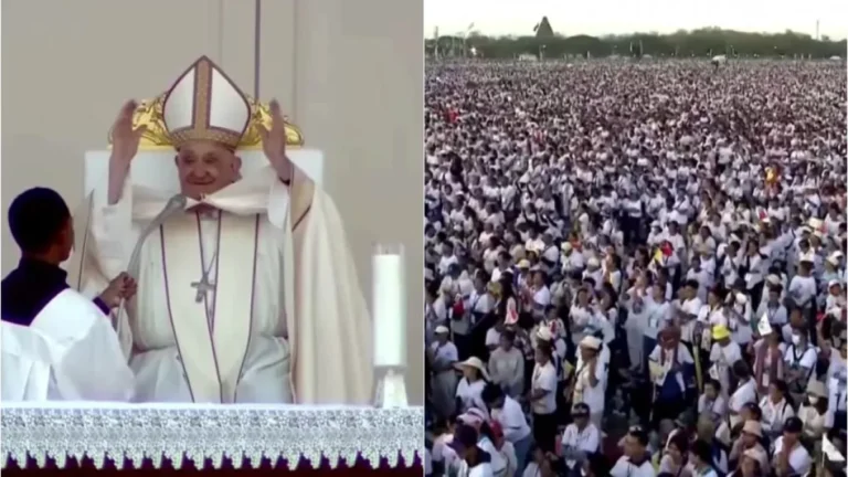 Papa Francisco rezou missa para 600 mil pessoas no Timor Leste em 2024