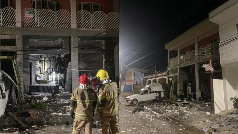 FOTOS: Explosão em padaria após vazamento de gás danifica imóveis e veículos em MG