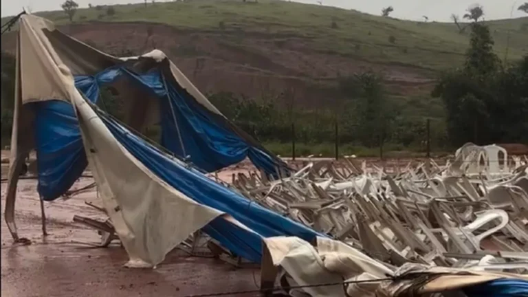 Circo de ex-BBB Edy é destruído durante temporal em MG: ‘Destruição total’
