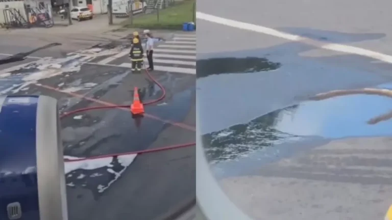 Vídeo: combustível vaza e avião é evacuado antes de decolagem em Belém