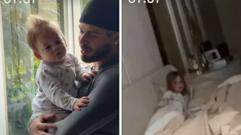 Logo cedo, Zé Felipe é visto com os filhos no quarto de Virginia Fonseca