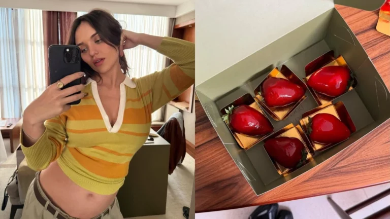 Rafa Kalimann diz estar alimentando filha com “morango do amor em excesso”