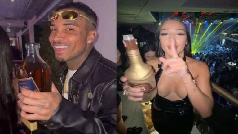 Bia Miranda e Gato Preto posaram com bebidas alcoólicas antes de acidente