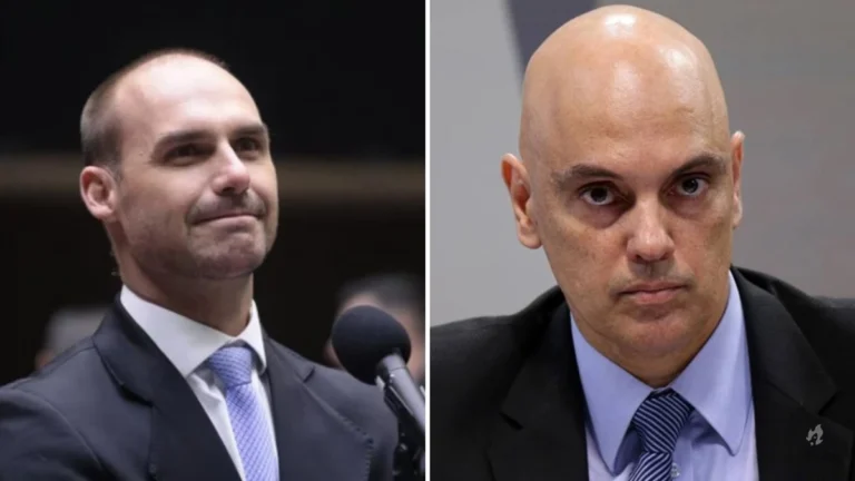 Eduardo Bolsonaro volta a insultar Alexandre de Moraes: “Juiz louco”