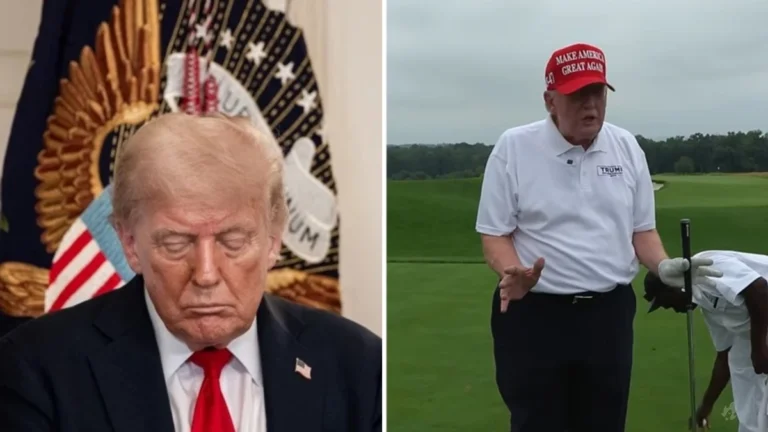 É #FAKE que Donald Trump faleceu; presidente americano foi visto a caminho de campo de golfe