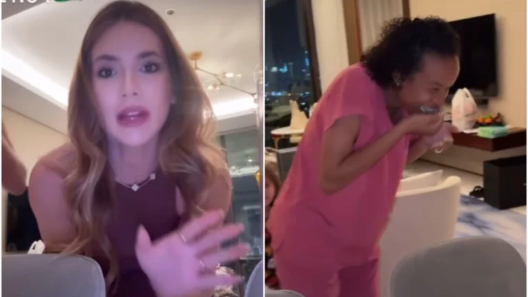 Virginia leva babás dos filhos para provar caviar em Dubai; assista