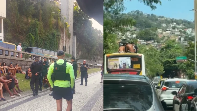 Fim de semana de calor no Rio termina com tumulto e 60 ônibus depredados