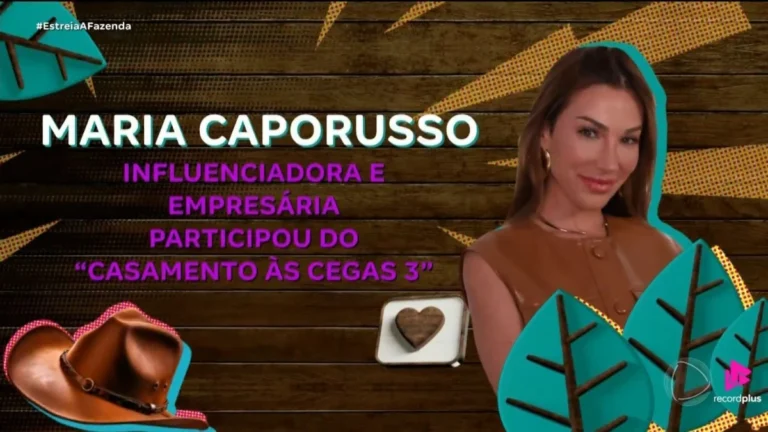 “A Fazenda 17”: quem é a influenciadora Maria Caporusso?