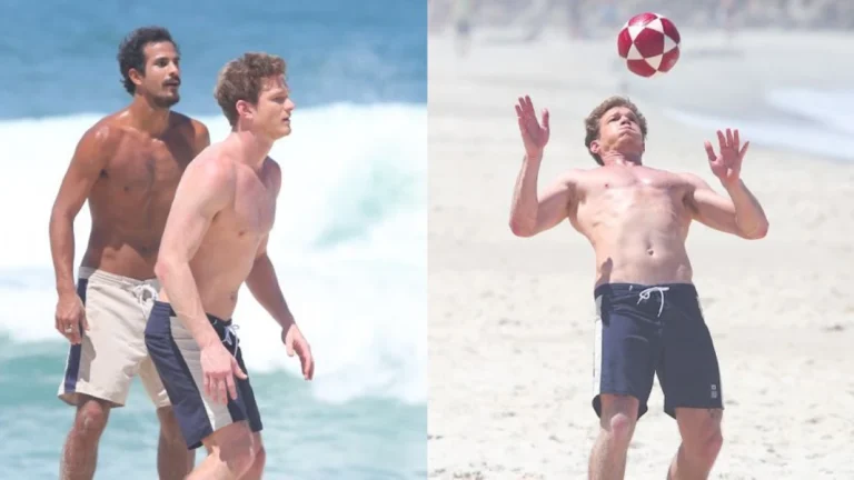 Irmãos, Pedro e Diogo Novaes jogam altinha em praia do Rio; veja