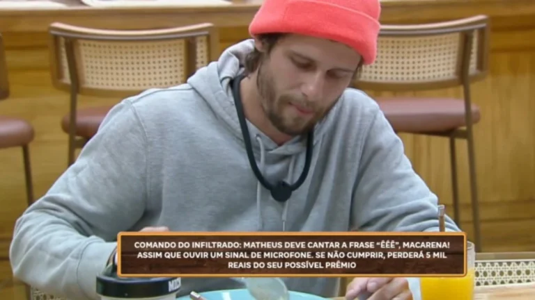“A Fazenda”: infiltrado Matheus recebe comando da produção do reality