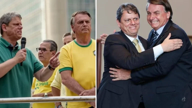 Bolsonaro anuncia que irá apoiar Tarcísio para eleição presidencial