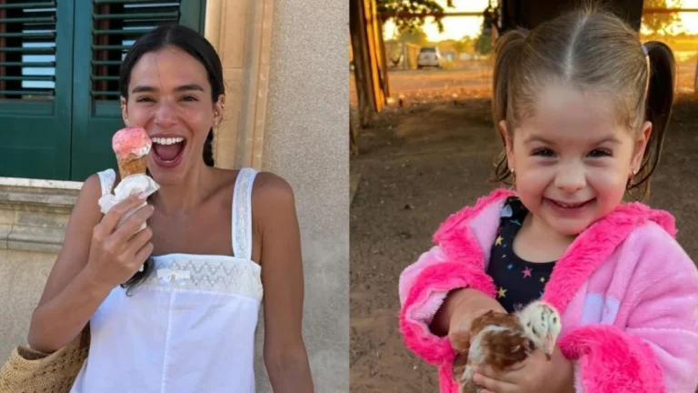 Bruna Marquezine se declara em aniversário de Maria Flor, filha de Virginia