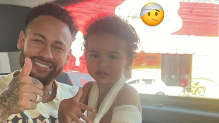 Mavie, filha de Neymar e Bruna Biancardi, é levada ao hospital após machucar braço