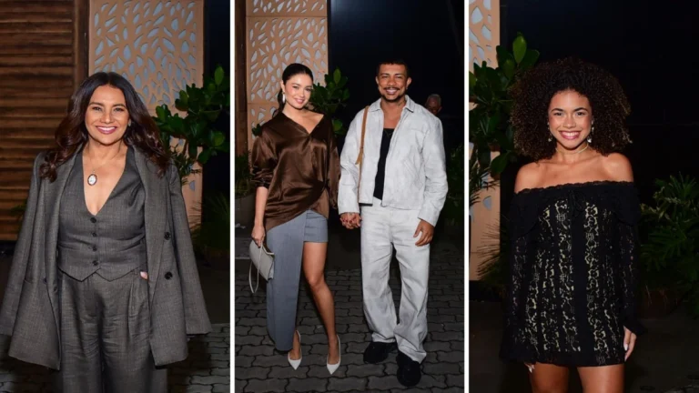 Elenco de “Três Graças” se reúne para assistir estreia; veja fotos